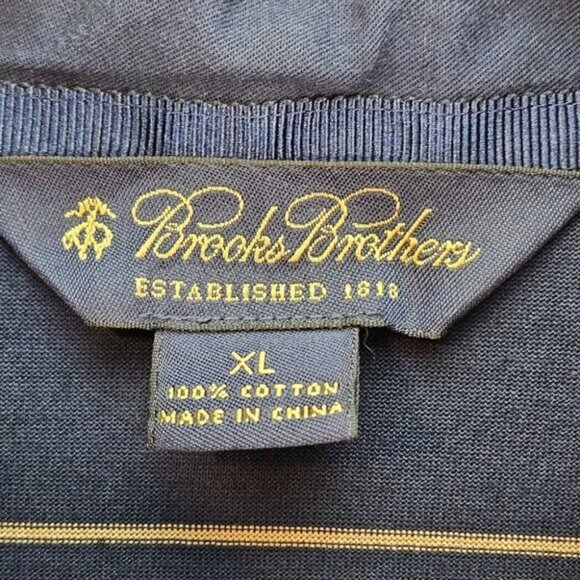 Brooks Brothers Polo Shirt Striped 100% Cotton Long Sleeve Men's Size XL Golf - Picture 9 of 11